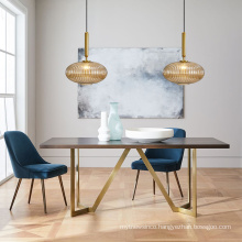 Modern gold glass hanging light modern restaurant led pendant light